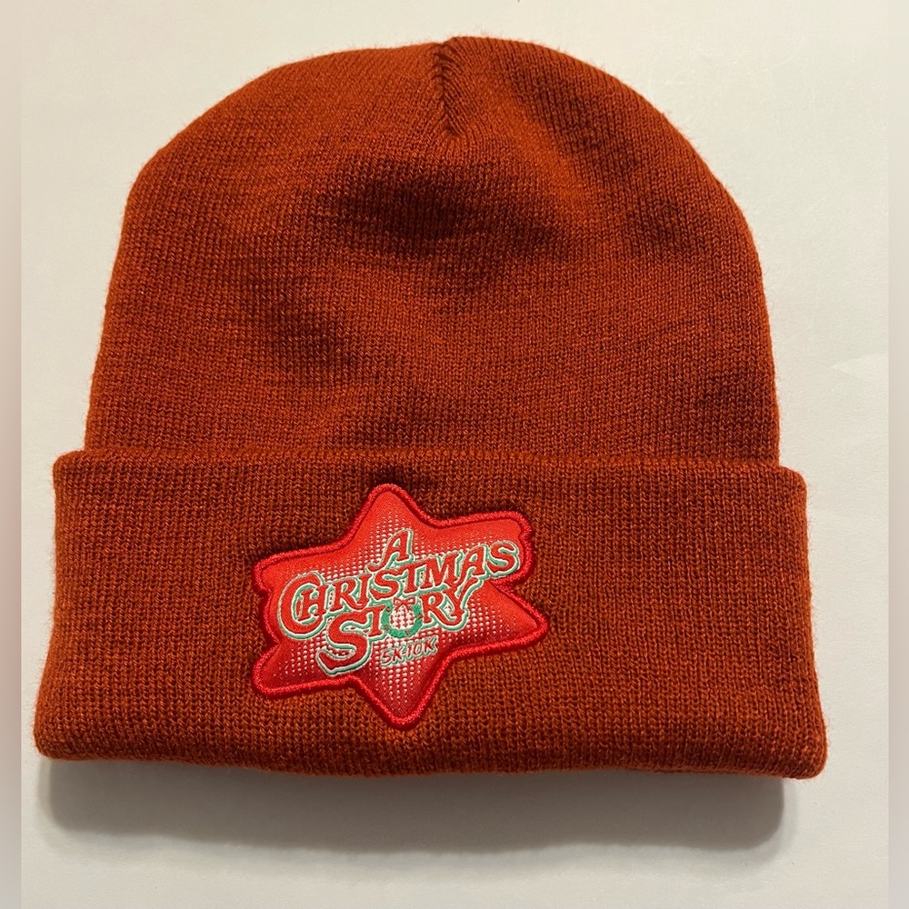 Rm A Christmas Story Red Bennie Hat With Christmas Story Logo On Front Red